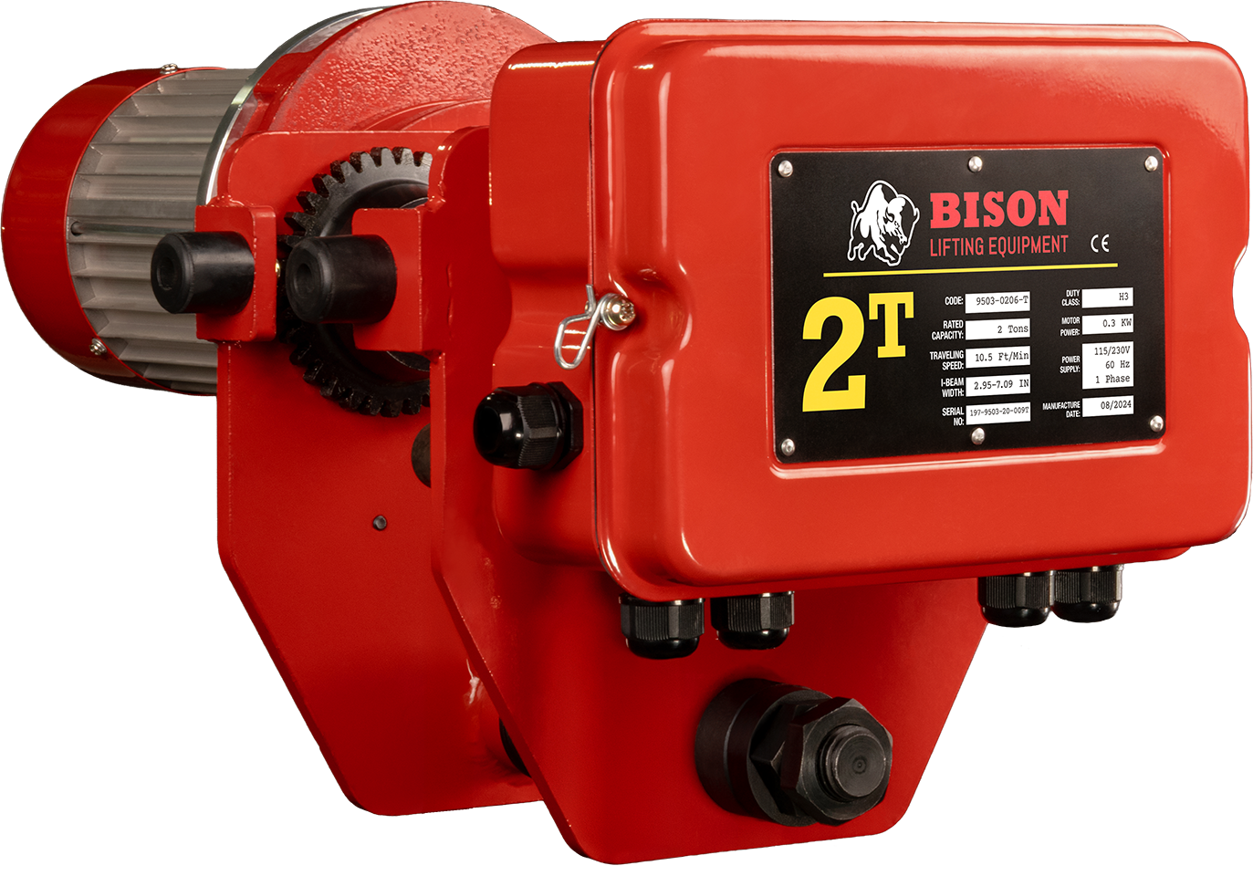 Bison 2Ton Single Phase Motorized Trolley 115v/230v