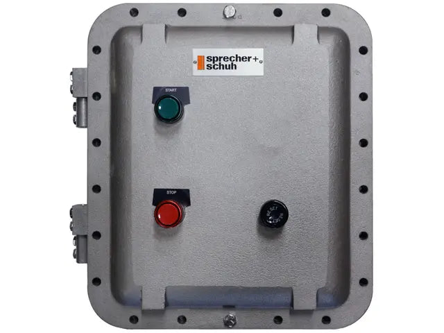 Control Package for model 456-E1 Drum Roller. Explosion-Proof 1-Phase 208V 60Hz. Start/Stop Buttons. Consult electrician for wiring.