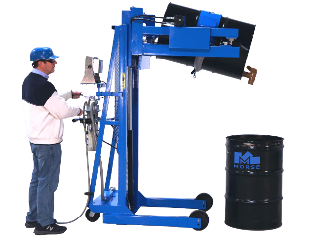 Morse Intrinsically-Safe Scale-Equipped Vertical-Lift Drum Pourer