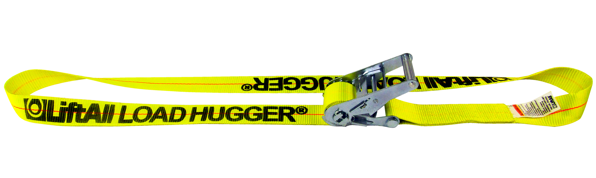 Lift-All Hi-Viz Endless 15k Load Hugger Tuff-Edge Tiedown w/ Ratchet 4"