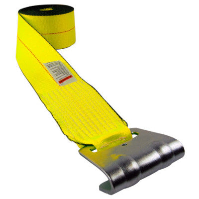 Lift-All Flat Hook Hiz-Viz Load Hugger Tuff-Edge Tiedown Winch Strap 3"