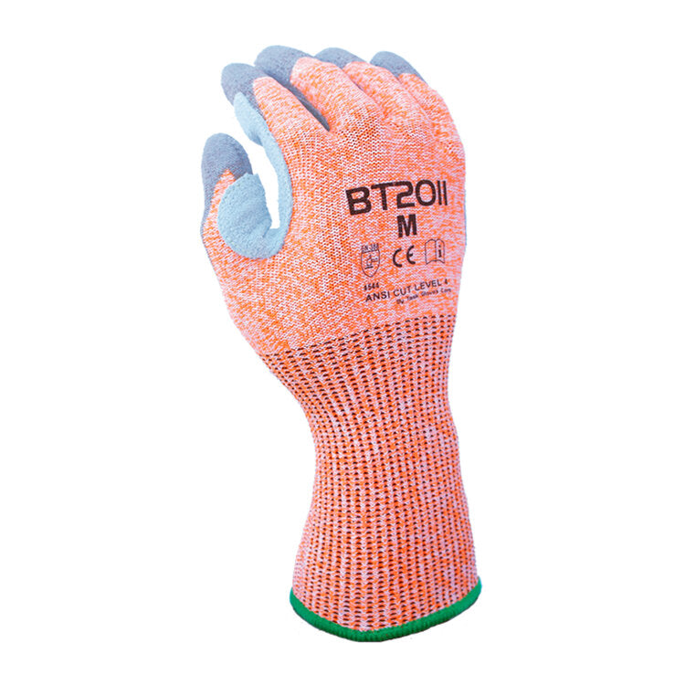 TASK GLOVES - Blade Task - Gloves, Aramid sewn Split Cowhide on palm only, long knit wrist, ANSI A4 - Quantity 12 Pair