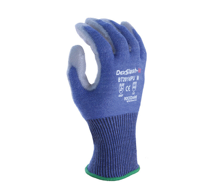 TASK GLOVES - DexSlash - 13 Gauge Gloves, HDPE shell, Light Polyurethane Palm coated, ANSI A6