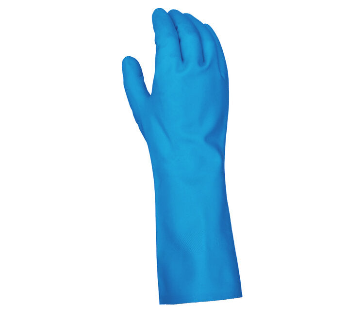 TASK GLOVES - 8 mil Blue Nitrile Gloves, 13" length, Unlined, Diamond shaped grip - Quantity 12 Pair