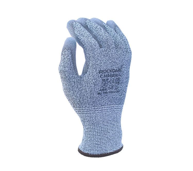 TASK GLOVES - CUTMAN® - 13 Gauge Gray Gloves, HDPE shell, Gray Polyurethane Palm Coated, ANSI A4 - Quantity 12 Pair