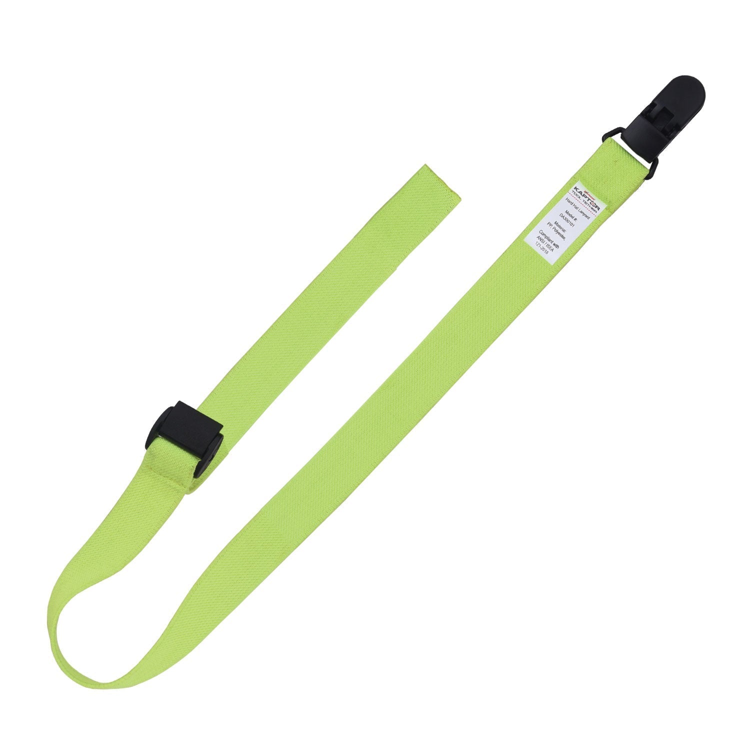 KStrong® Kaptor™ Elasticated Hard Hat Lanyard w/Clamp 2 lbs. (ANSI)