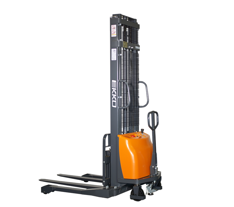 EKKO EA15A-138 3300lbs Semi-Electric Straddle Stacker 138" Lift