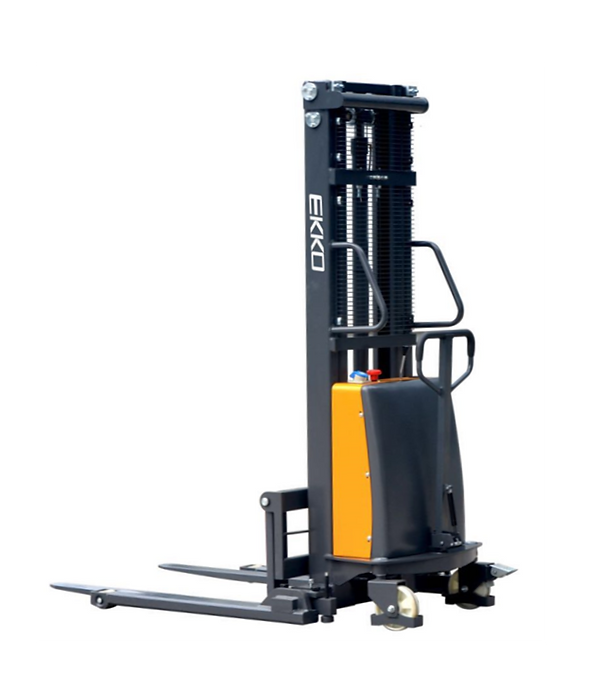 EKKO EA15B 3300lbs Semi-Electric Straddle Stacker