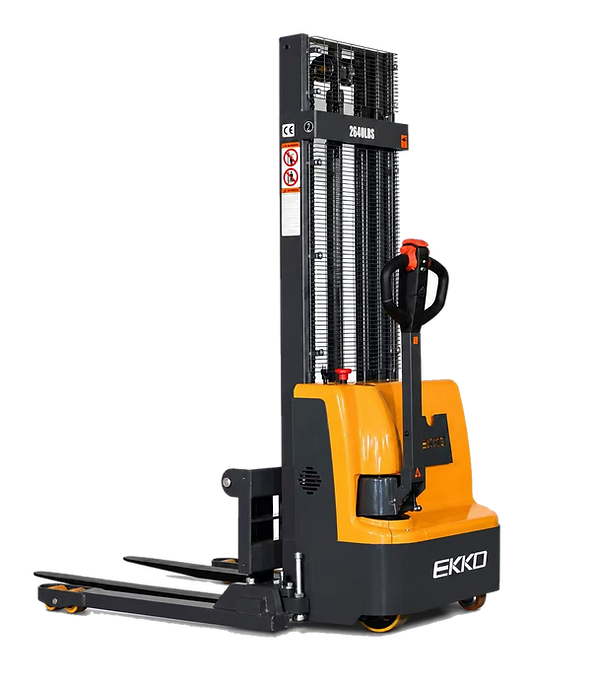 EKKO EB12E-138 2640lbs Fully Powered Straddle Stacker 138" Lift