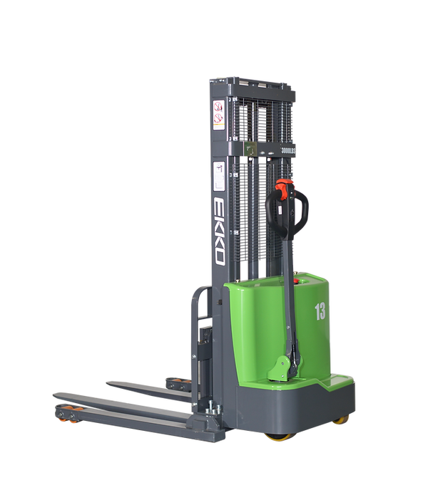 EKKO EB13C-118LI 2800lbs Fully Li-ION Powered Straddle Stacker 118" Lift