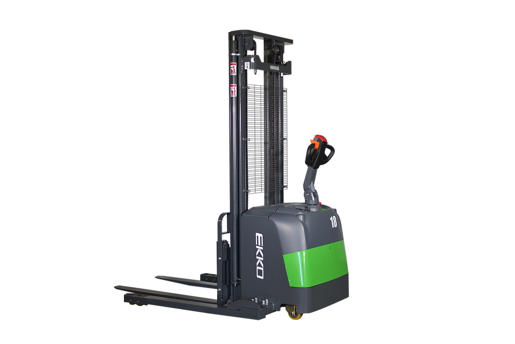EKKO EB18C-145LI 4000lbs Fully Li-ION Powered Straddle Stacker 145" Lift