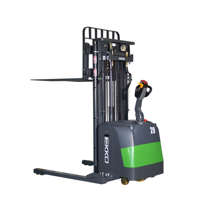 EKKO EB20CS-177LI 4400lbs Fully Li-ION Powered Straddle Stacker 177" Lift
