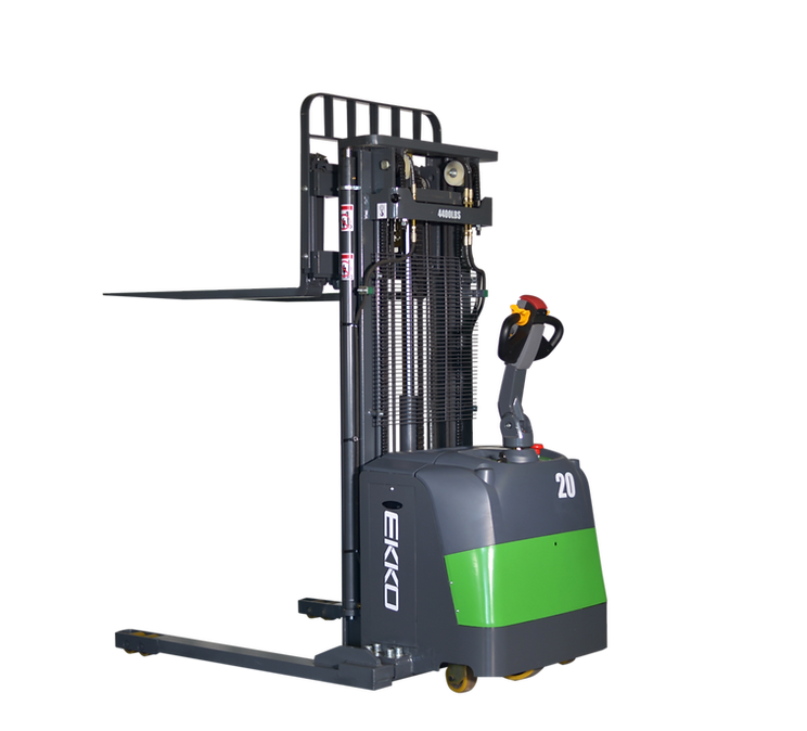EKKO EB20CS-189LI 4400lbs Fully Li-ION Powered Straddle Stacker 189" Lift