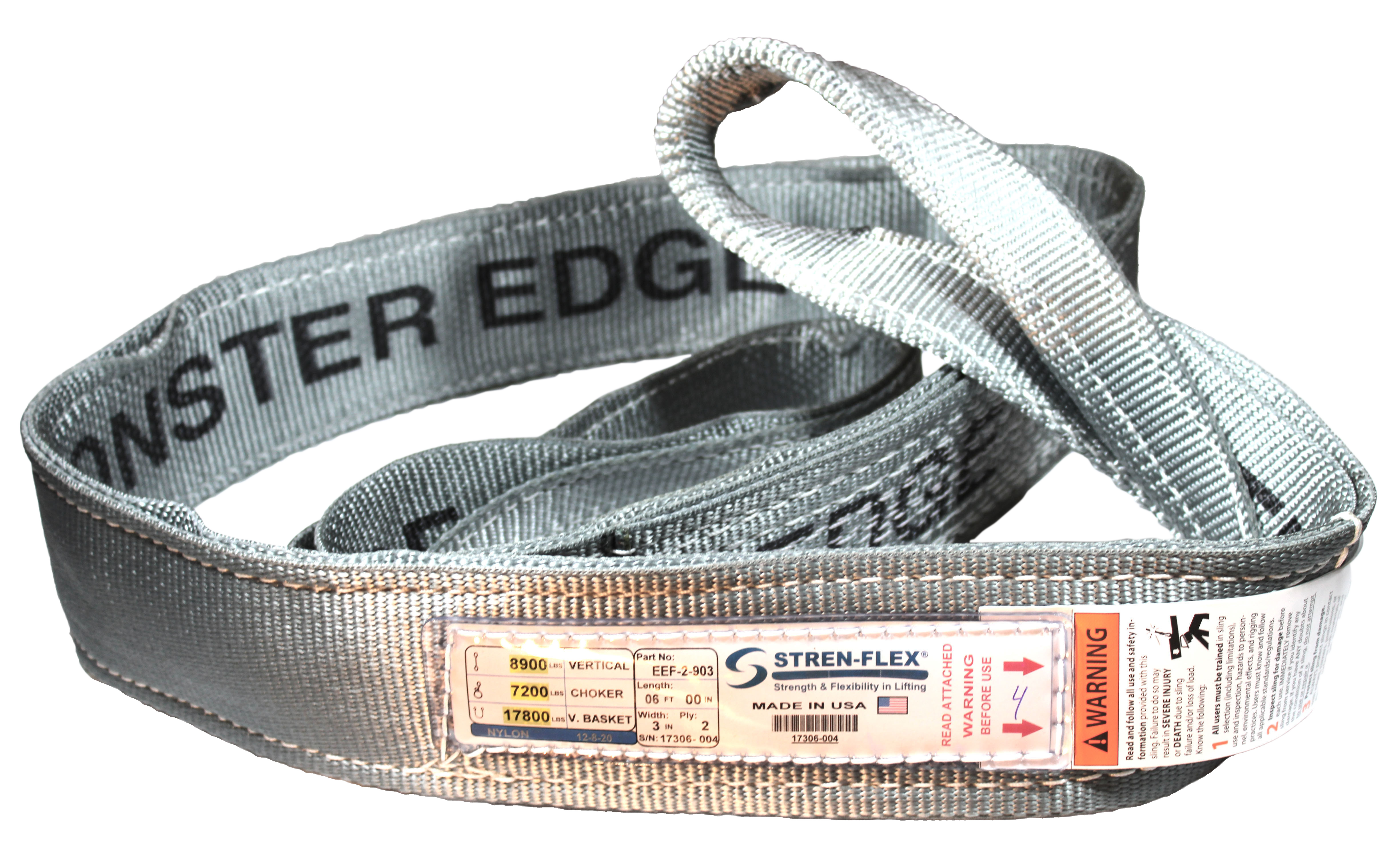 Monster Edge Nylon Twisted Eye & Eye Web Sling - Type 4