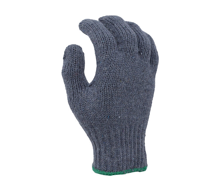 TASK GLOVES - Heavy Weight, Gray, Cotton/Polyester String Knit, 7 Gauge Gloves - Quantity 12 Pair