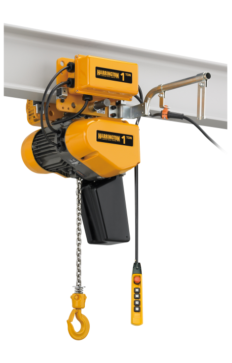 Harrington EQM Motorized Trolley 3-Phase Dual Speed Electric Chain Hoist