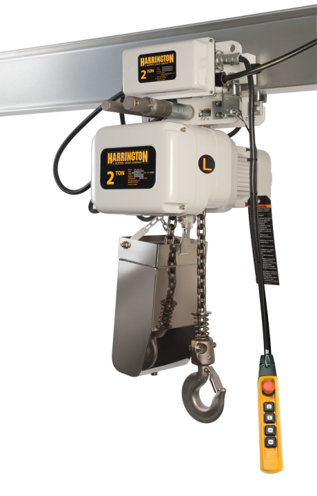 Harrington NERM-FG Motorized Trolley Food Grade Electric Chain Hoist