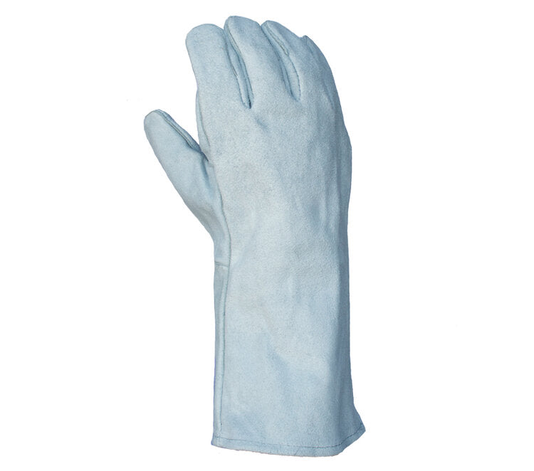 TASK GLOVES - Economy Gray Welder Gloves, Wing Thumb, Cotton Lined - Quantity 12 Pair
