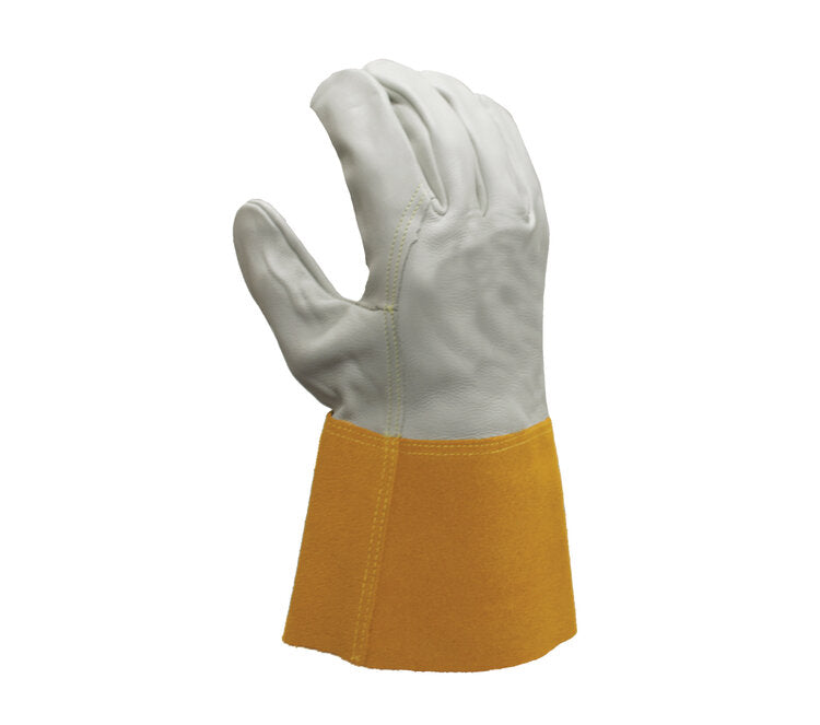 TASK GLOVES - Premium Grain Cowhide Gloves, 4" Split Leather cuff, Kevlar® thread sewn - Quantity 12 Pair