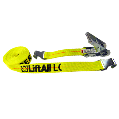Lift-All Hi-Viz Grab Hook 15k Load Hugger Tuff-Edge Tiedown w/ Ratchet 4"