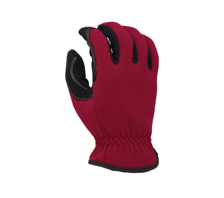 TASK GLOVES - Synthetic Leather Gloves, padded contoured palm, available in Black/Red/Navy - Quantity 12 Pair
