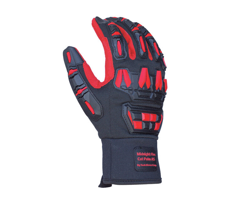 TASK GLOVES - Anti-Cut Gloves, composite cloth palm ANSI A6, Synthetic Reinforced Thumb Saddle, Neoprene Cuff with ID pad, TPR back - Quantity 12 Pair