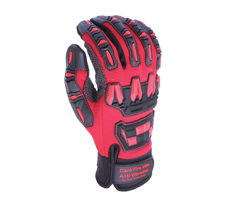TASK GLOVES - Synthetic Leather Gloves, Palm padded, Armortex Reinforced Thumb Saddle, Neoprene cuff with hook and loop closure, TPR back - Quantity 12 Pair