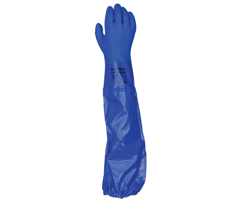 TASK GLOVES - Oil Task Gloves - Rough finish, 24" Triple Dipped PVC coating, cotton liner - Quantity 12 Pair