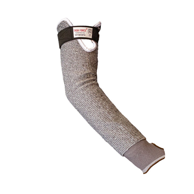 13 gauge Gray HDPE sleeve, 18" length, Thumb hole, Hook & Loop closure, ANSI A4 - Individual Vend Pack - Quantity 12