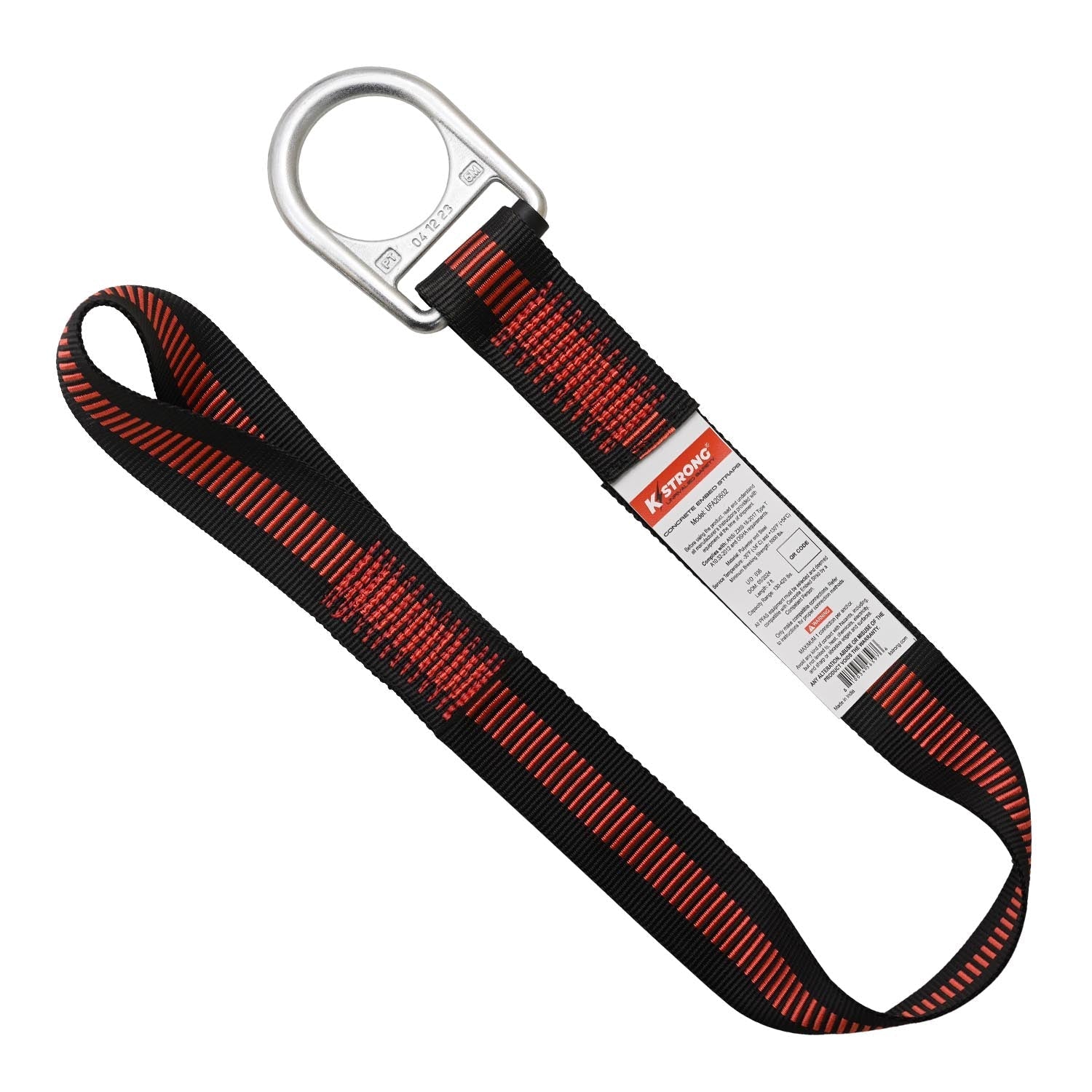 KStrong® Concrete Embed Anchor Strap with Loop and Forged D-ring (ANSI)