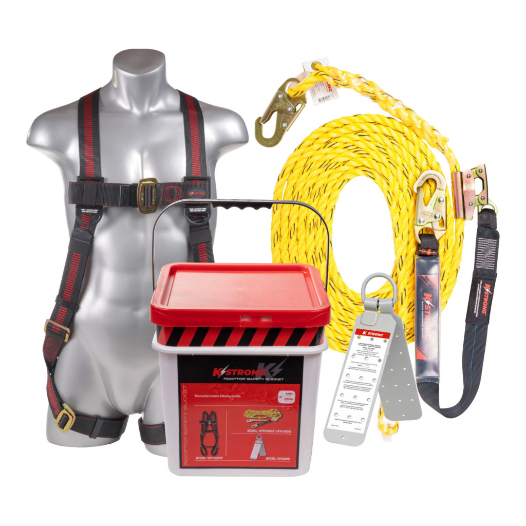 KStrong® 25 ft. Roofers Kit with Elite 5-Point Harness (L-XL)