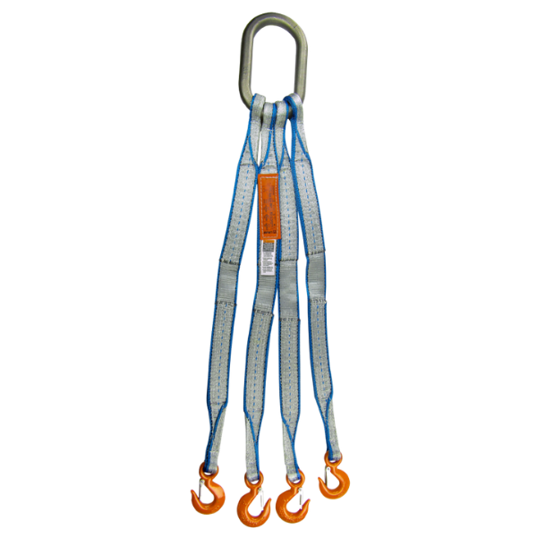 Lift-All 2-Ply Quad Oblong w/ Sling Hook Tuff-Edge Web Bridle 4"